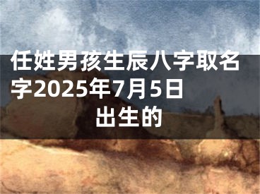 任姓男孩生辰八字取名字2025年7月5日出生的