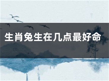 生肖兔生在几点最好命