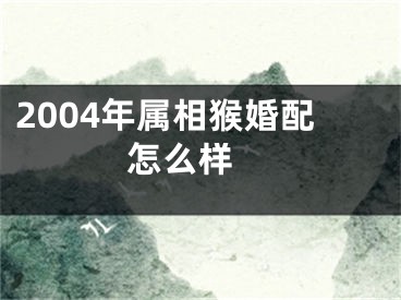 2004年属相猴婚配怎么样 