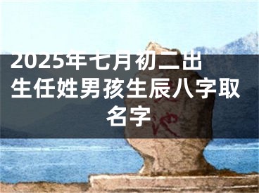 2025年七月初二出生任姓男孩生辰八字取名字
