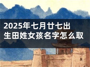 2025年七月廿七出生田姓女孩名字怎么取