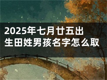 2025年七月廿五出生田姓男孩名字怎么取