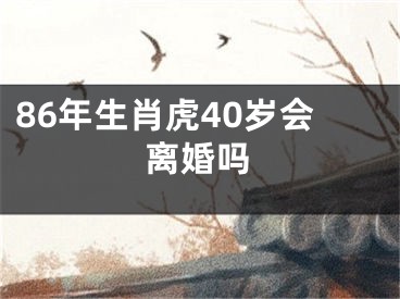 86年生肖虎40岁会离婚吗
