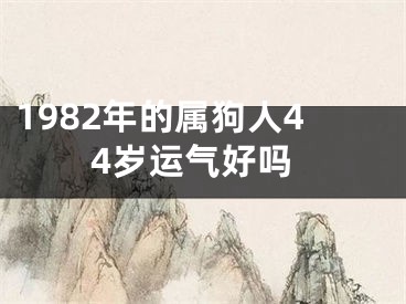1982年的属狗人44岁运气好吗