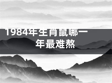 1984年生肖鼠哪一年最难熬