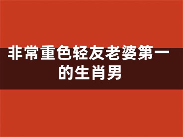 非常重色轻友老婆第一的生肖男