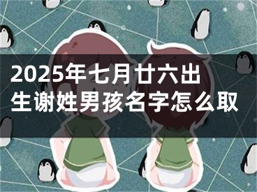 2025年七月廿六出生谢姓男孩名字怎么取