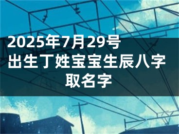 2025年7月29号出生丁姓宝宝生辰八字取名字