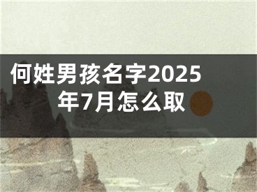 何姓男孩名字2025年7月怎么取