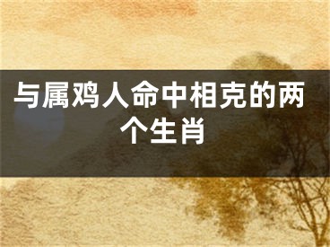 与属鸡人命中相克的两个生肖
