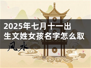 2025年七月十一出生文姓女孩名字怎么取
