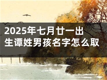 2025年七月廿一出生谭姓男孩名字怎么取