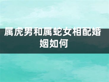 属虎男和属蛇女相配婚姻如何