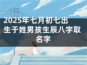 2025年七月初七出生于姓男孩生辰八字取名字
