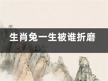 生肖兔一生被谁折磨