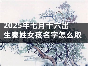 2025年七月十六出生秦姓女孩名字怎么取