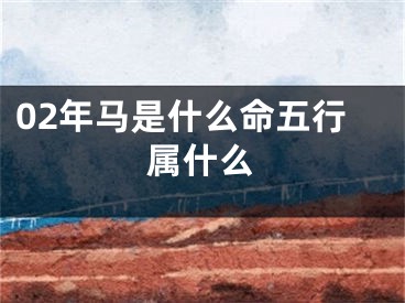 02年马是什么命五行属什么
