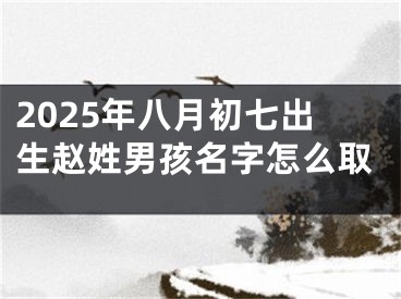 2025年八月初七出生赵姓男孩名字怎么取