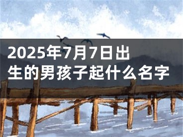 2025年7月7日出生的男孩子起什么名字