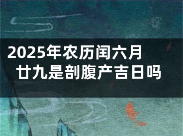 2025年农历闰六月廿九是剖腹产吉日吗