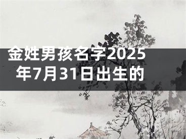 金姓男孩名字2025年7月31日出生的