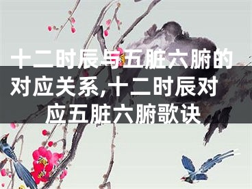 十二时辰与五脏六腑的对应关系,十二时辰对应五脏六腑歌诀