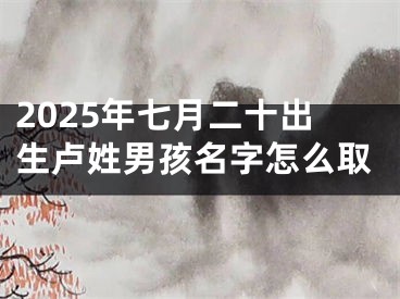 2025年七月二十出生卢姓男孩名字怎么取