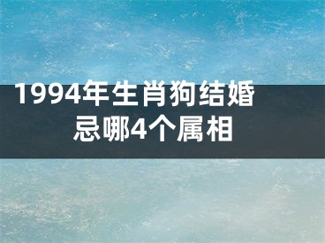 1994年生肖狗结婚忌哪4个属相