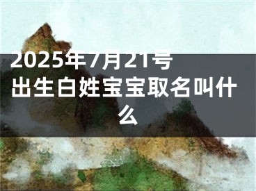 2025年7月21号出生白姓宝宝取名叫什么
