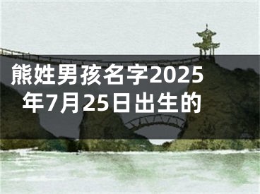熊姓男孩名字2025年7月25日出生的