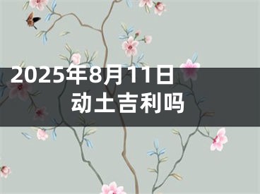 2025年8月11日动土吉利吗