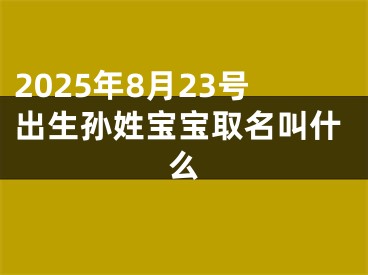 2025年8月23号出生孙姓宝宝取名叫什么