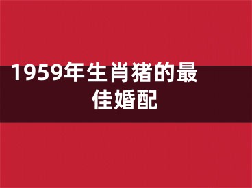 1959年生肖猪的最佳婚配