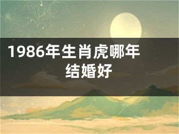 1986年生肖虎哪年结婚好