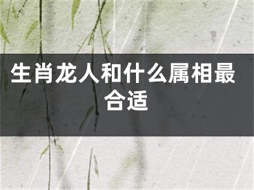 生肖龙人和什么属相最合适