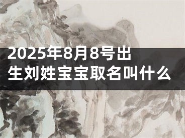 2025年8月8号出生刘姓宝宝取名叫什么