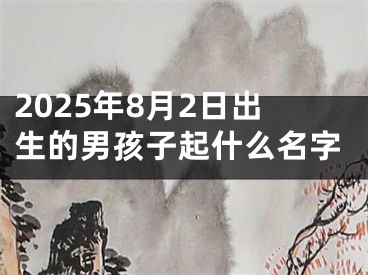 2025年8月2日出生的男孩子起什么名字