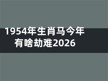1954年生肖马今年有啥劫难2026