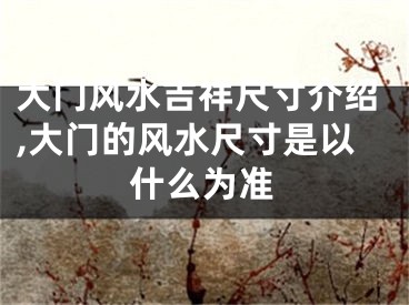 大门风水吉祥尺寸介绍,大门的风水尺寸是以什么为准