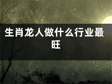生肖龙人做什么行业最旺