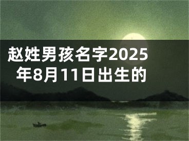 赵姓男孩名字2025年8月11日出生的