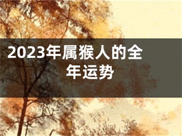 2023年属猴人的全年运势