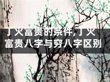 丁火富贵的条件,丁火富贵八字与穷八字区别