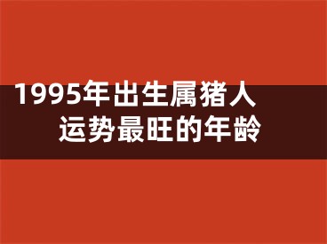 1995年出生属猪人运势最旺的年龄