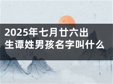 2025年七月廿六出生谭姓男孩名字叫什么