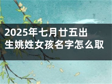 2025年七月廿五出生姚姓女孩名字怎么取