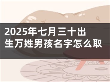 2025年七月三十出生万姓男孩名字怎么取