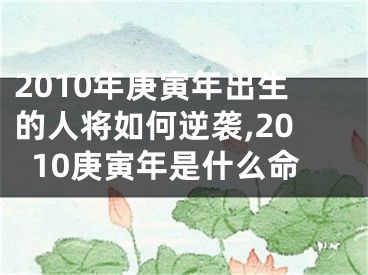 2010年庚寅年出生的人将如何逆袭,2010庚寅年是什么命