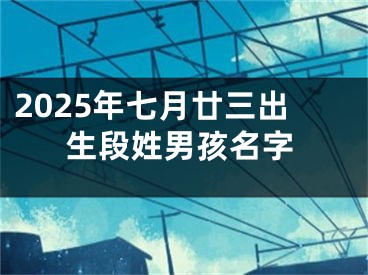 2025年七月廿三出生段姓男孩名字