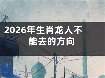2026年生肖龙人不能去的方向